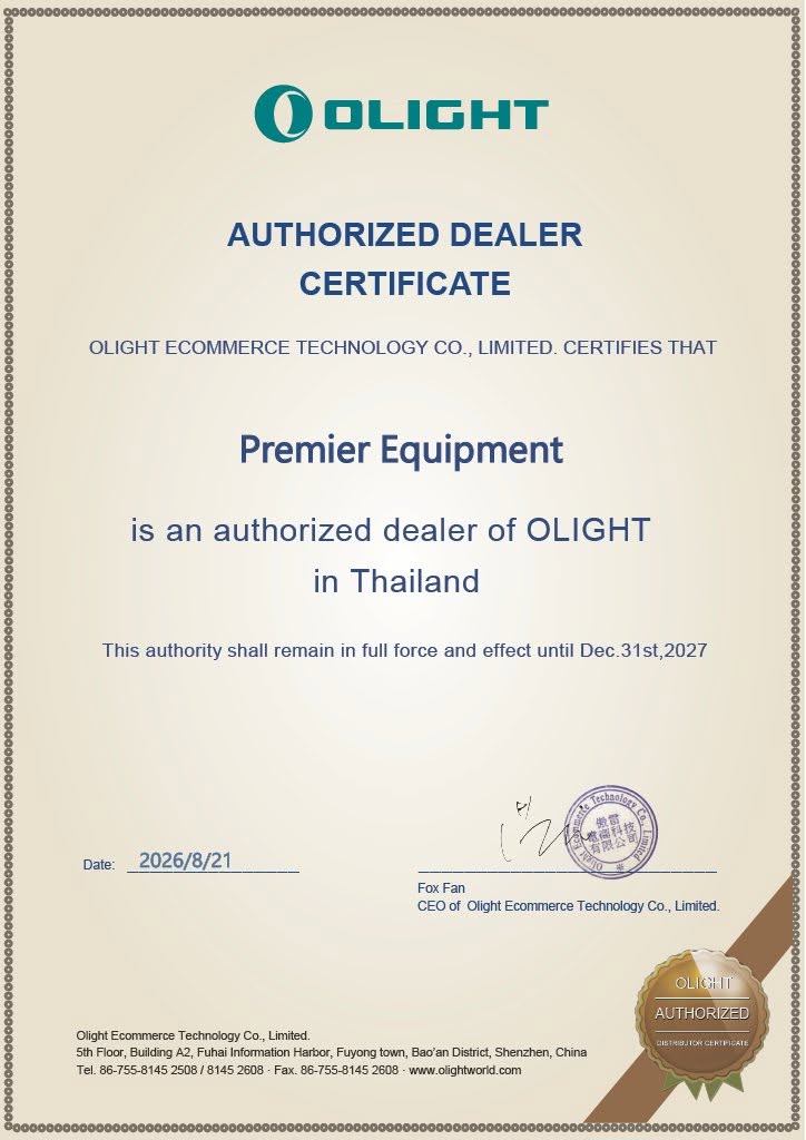 Authorized Dealer Certificare (หนังสือรับรองการเป็นตัวแทนจำหน่ายอย่างเป็นทางการ)